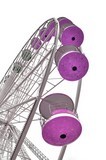 Photographie d'art de Zedblek artiste. Titre: « Le vertige en rose » Title : « Vertigo in pink ».grande roue manège. Ferris wheel merry-go-round. Beaux-arts fine art. Photo photographie couleur color photograph. Œuvre d’art Art contemporain. Art galerie de Zedblek artiste. Art gallery by Zedblek artist : photographe peintre painter photograph