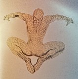 Photographie d'art de Zedblek artiste. Titre: « Spider-Man et la toile du temps» Bande dessinée BD Marvel comics Super heros super-héros portrait vintage Beaux-arts fine art. photographie couleur color photograph. Œuvre d’art Art contemporain. Art galerie de Zedblek artiste. Art gallery by Zedblek artist photographe peintre painter photograph